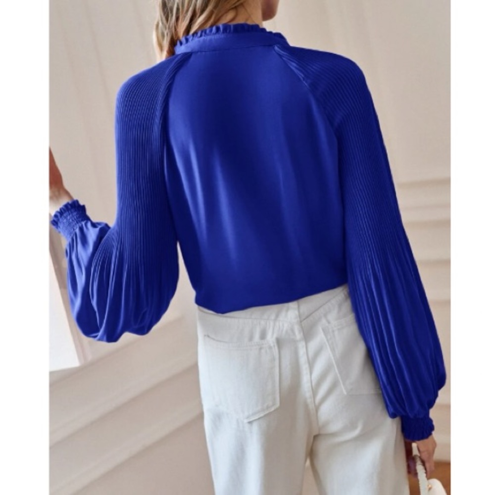 Luxe tie neck blouse - Picture 4 of 15